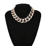Chunky Gothic Golden CCB Choker Necklace