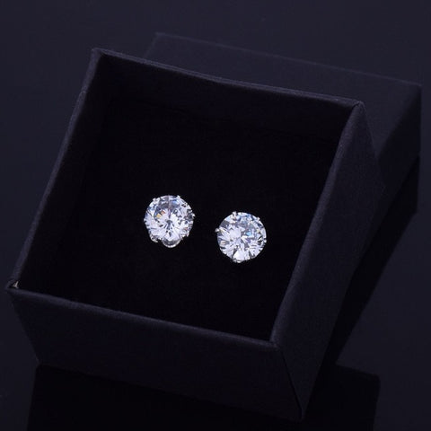 Round Stud Earrings - Men's Round Earrings | All Ice On Me