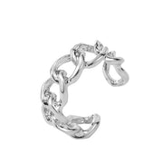 Gold Color Plated Chain 7mm Wide Unisex Vintage Ring
