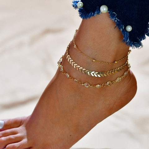 Gold Ankle Bracelet - Ankle Bracelet | All Ice On Me