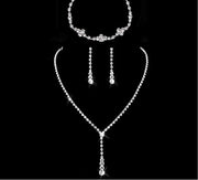 Crystal Set Geometric Choker, Earrings & Bracelet