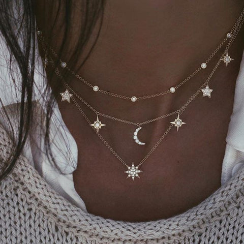 Sun, Stars, Moon & other various Bohemian Cute Necklaces