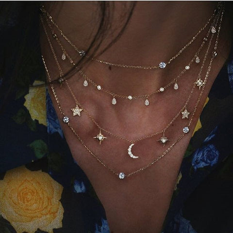 Sun, Stars, Moon & other various Bohemian Cute Necklaces