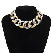Chunky Gothic Golden CCB Choker Necklace