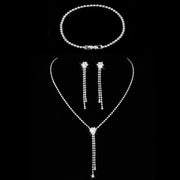 Crystal Set Geometric Choker, Earrings & Bracelet