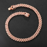 Iced Out Paved Rhinestone 1Set 13MM  CZ Bling Chain for Men