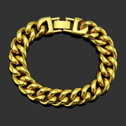 Iced Out Micro Paved Rhinestone Link 15mm Chains Cz Bling Men’s Bracelet