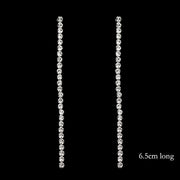 Bling Rhinestone Crystal Long Tassel Drop Earrings